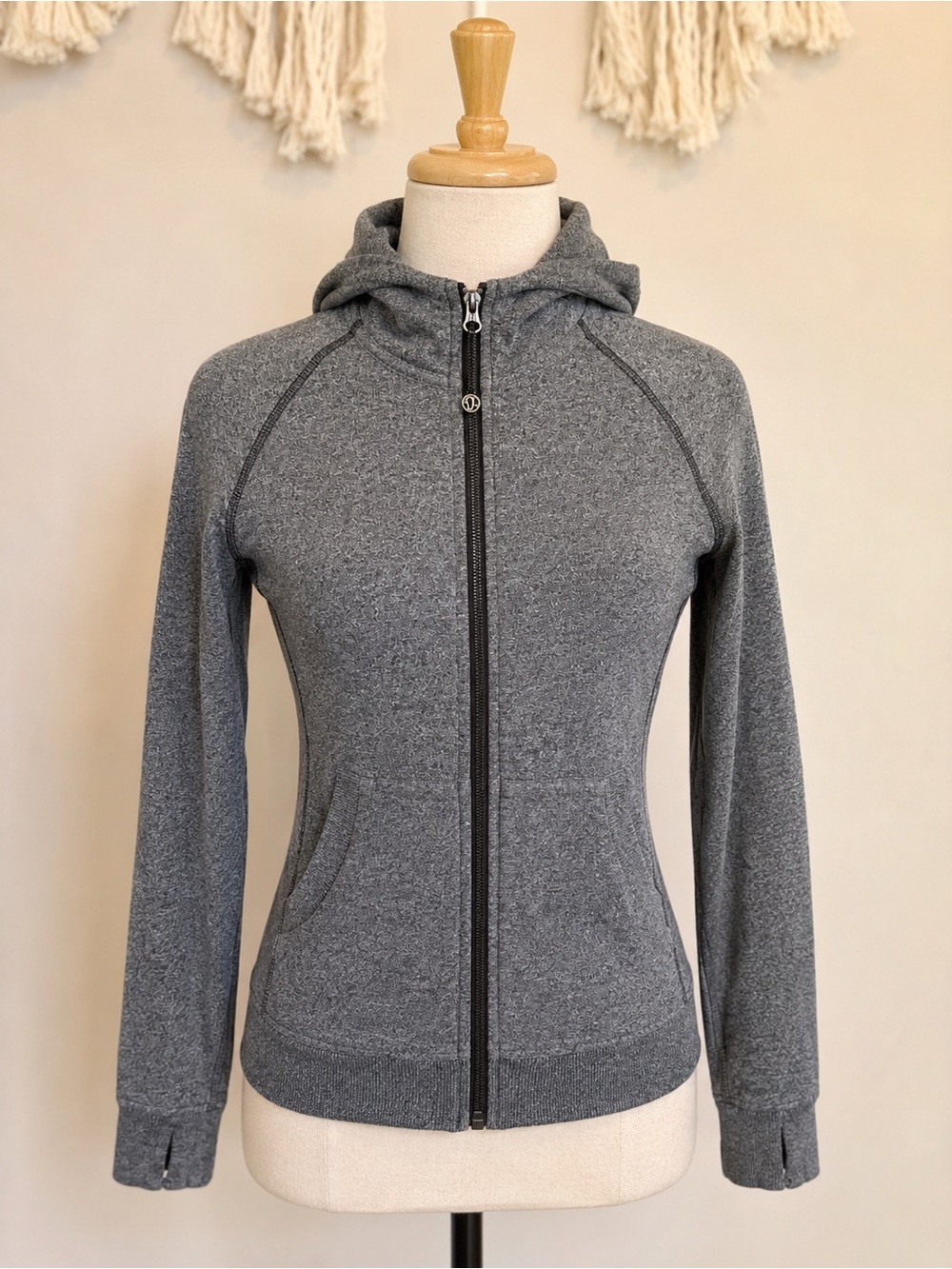 Lululemon Heathered Gray Zip Hoodie